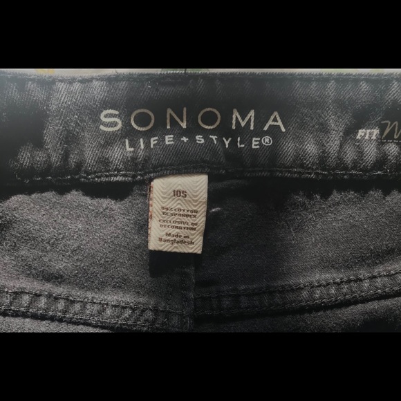 Sonoma Lifestyle Black Midrise Straight Jeans 10S - Picture 10 of 12